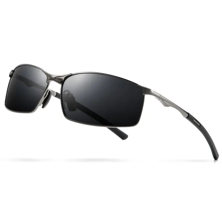 Gafas de Sol polarizadas para hombre para Aire Libre, Montura metálica, Protección UV400, antideslumbrantes, reducen la fatiga ocular. - 1