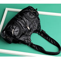 Bolso De Hombro Vintage Yogodlns Para Mujer En Cuero PU Suave Gran Capacidad Bolso De Mano Moda Con Manija De Color Stitching - details 17