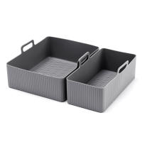 Juego De 2 Piezas De Tapete De Silicona Para Air Fryer Malla De Horno Reutilizable Antiadherente Herramienta De Cocina - details 10
