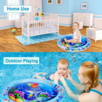 Juguetes Educativos Para Bebés Matriz De Juego Inflable De Agua Para Niños Y Niñas Regalo De Cumpleaños Actividad Divertida Para Tiempo En Pecho 0-6 Años - details 1