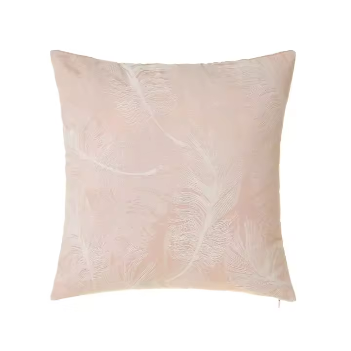 Cojín Avalon Jacquard  Rosa Ramas Blancas  (45x45cm) - 1