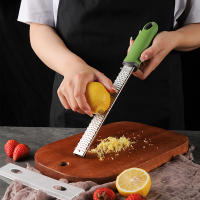 Rallador De Acero Inoxidable Con Mango Antideslizante Ecológico Para Queso Chocolate Limón Ajo Frutas Utensilio De Cocina - details 4