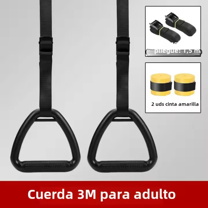 Anillos De Gimnasia Con Correas Ajustables Para Hombres Y Mujeres Adultos Y Niños Ejercicio En Casa Equipo De Entrenamiento De Fuerza Y Resistencia - 1