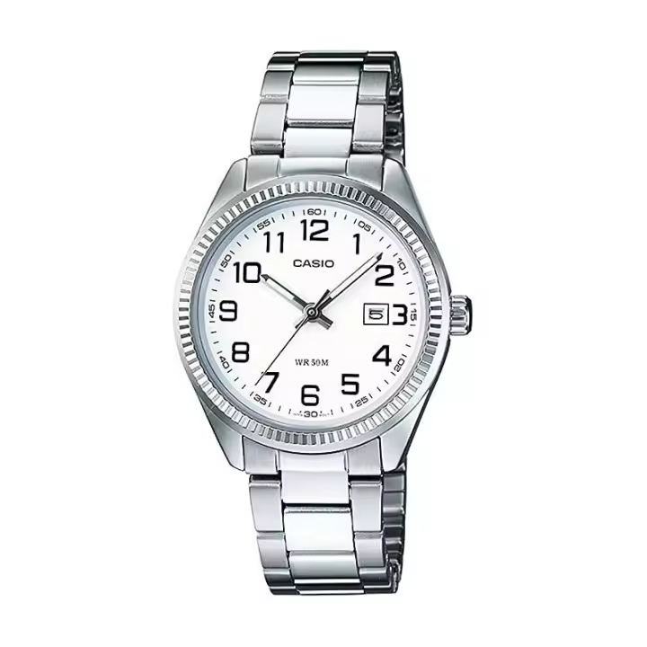 Reloj Casio Hombre Saetas Números en Esfera Impermeable Mtp-1259pd-7beg - 1