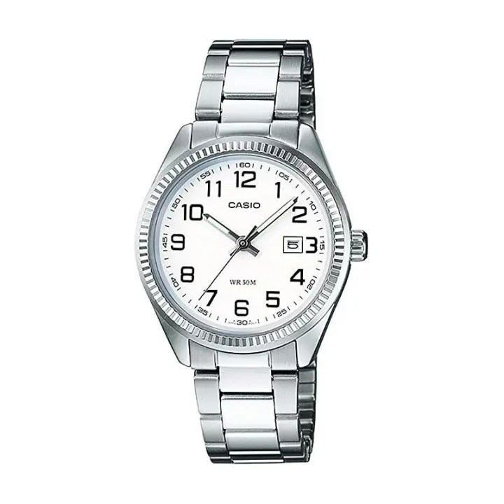 Reloj Casio Hombre Saetas Números en Esfera Impermeable Mtp-1259pd-7beg - 1