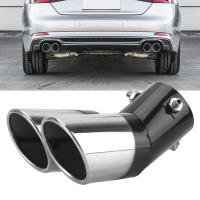Decoración De Coche Tubo De Escape Cromado Universal Estilo De Automóvil Con Doble Salida Curva Acero Inoxidable Para Toyota Honda Nissan Y Más - details 10