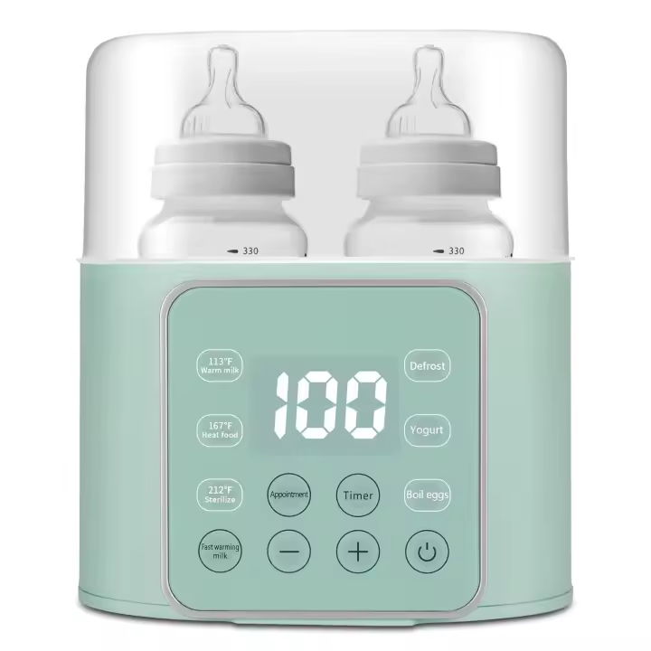 BIT Calentador de biberones, calentador de leche materna multifunción, calentador rápido de alimentos para bebés y calentador de descongelación con temporizador, pantalla LCD con ajustes de temperatura precisos, modo constante de 24 horas - Verde - 1