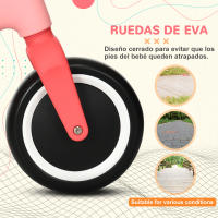 AIYAPLAY Bicicleta sin Pedales para Niños de 18-36 Meses Bicicleta de Equilibrio con Asiento Ajustable en Altura Carga 25 kg 67,5x32x44 cm Rosa - details 5