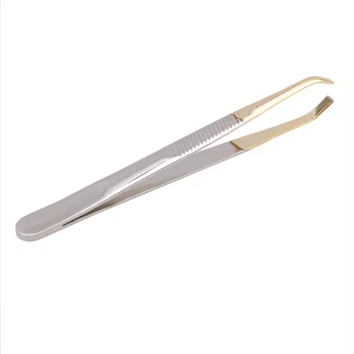 Aguja De Peluquería Profesional De Acero Inoxidable Para Maquillaje Y Peluquería De Cejas Con Punta Inclinada Herramienta De Eliminación De Vello - 1
