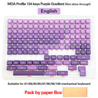 Nuevo Set De Keycaps MOA Gradient Grey PBT 134 Teclas Para Teclados Con Switches Cherry Gateron MX 5-lados Sublimación - details 21