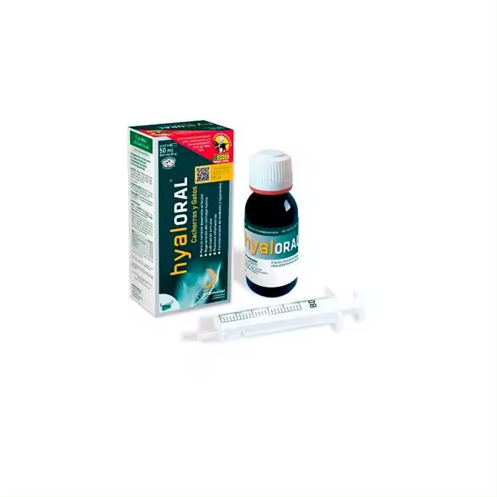 Gel para Cachorros de Gato Hyaloral 50 Ml - Desarrollo de Articulaciones - Fortalece Cartílago Hialino - Lubricación Óptima - 1