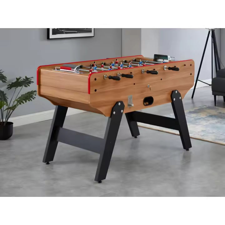 Vente-unique - Futbolín con monedero HENRY de MDF - Ancho 153 x Prof. 77.6 x Alt. 96 cm - Color natural claro - 1