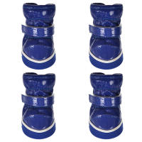 4pcs Zapatos De Invierno Para Perros Pequeños Cuero Antideslizante Y Impermeable Botas Para Puppies Calientes Para Chihuahua Y Gatos - details 10