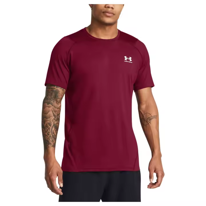 Camiseta de Manga Corta Under Armour Fitted para hombre en color rojo - 1