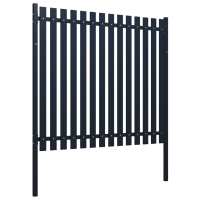 vidaXL Panel de valla acero recubrimiento polvo antracita Dimensiones 174.5 x 75 cm,  174.5 x 100 cm,  174.5 x 125 cm y mas Perfecta para plantas y animales, múltiples usos malla para ventilación, seguridad, ventana, jardín - details 0