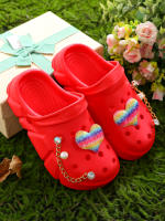 Clogs Casuales Para Niñas Con Decoraciones De Corazones Secado Rápido Ligeros Y Antideslizantes Adecuados Para Baños Internos Y Externos - details 7