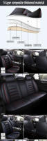 Funda De Asiento De Coche Universal Para Volkswagen Polo Sedán Touran Touareg Passat B8 Jetta Golf 5 67 T5 Caddy Amarok Scirocco T-Roc Cuero Artificial Protección Hidrofóbica Adecuado Para Todas Las Estaciones - details 1