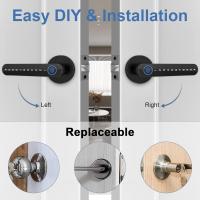 Cerradura de Huella Dactilar para Puerta - Inteligente Biometrica con Combinacion de Teclado, Bluetooth APP y Llave para Dormitorio Casa Hotel Oficina Apartamento (Negro) - details 7