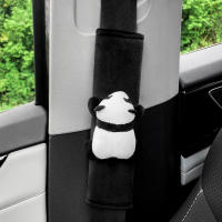 Almohadilla De Protección Para Cinturón De Seguridad De Coche En Peluche En Forma De Oso Panda Accesorio Interior Para Coche Decorativo Y Protección Antistrangulamiento - details 2