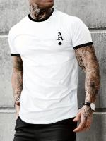 Camiseta De Algodón 100% Para Hombre Manga Corta Transpirable Casual Grande Para Exteriores Y Calle Estación Primavera Y Verano - details 1