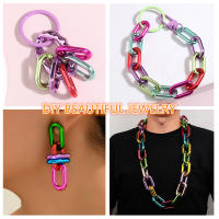 20pcs Cuentas De Acrylico Metálico Para Hacer Pulseras Collares Y Aretes Colorido Ovalado 21x28mm Accesorios De Joyería DIY - details 16