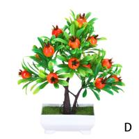 Planta Artificial De Bonsái De Frutas Con Naranja Manzana Limón Decoración Para El Hogar Y Sala De Estar Arbolado Falso De Tamaño Pequeño - details 24