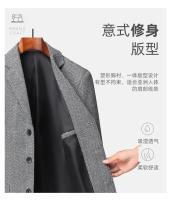 Chaleco De Negocios Para Hombre Estilo Coreano Británico Moda Casual Slim Solid Color Para Bodas Y Trabajo Cierre Único - details 8
