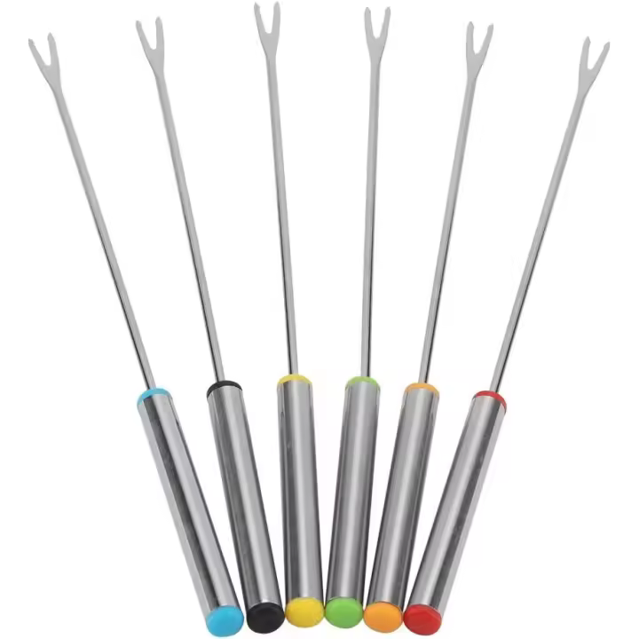 6pcs/set BBQ Fondue Cena Tenedores Utensilios de cocina Vajilla - 1