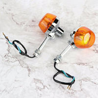 2pcs Lámparas Amarillas De Señal Para Motocicleta Honda XL100 C70 CT70 CT90 CB350 CM400 CB450 CB750 Indicadores Intermitentes - details 1