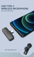 FIFINE Micrófono Lavalier Inalámbrico Mini Type-C Para Móvil/Tablet/Laptop Transmisor Omnidireccional Para Vlog/Entrevista/Flujo Vivo - details 1
