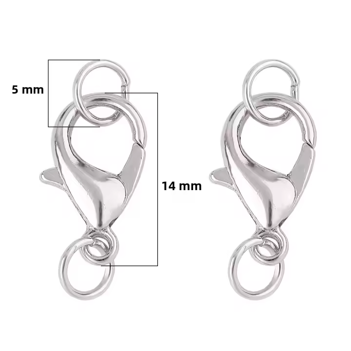 30pcs Correas De Langosta De Acero Inoxidable Con Anillos De Salto Para Hacer Pulseras Y Collares DIY Suministros De Joyería Conectores - 1