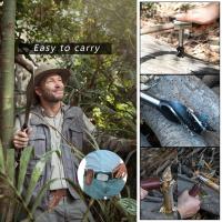 Manual Bushcraft para trabajos La Madera: Broca helicoidal multiusos con ESTUCHE DE Cuero, herramientas manuales de supervivencia, Llave Inglesa - details 1
