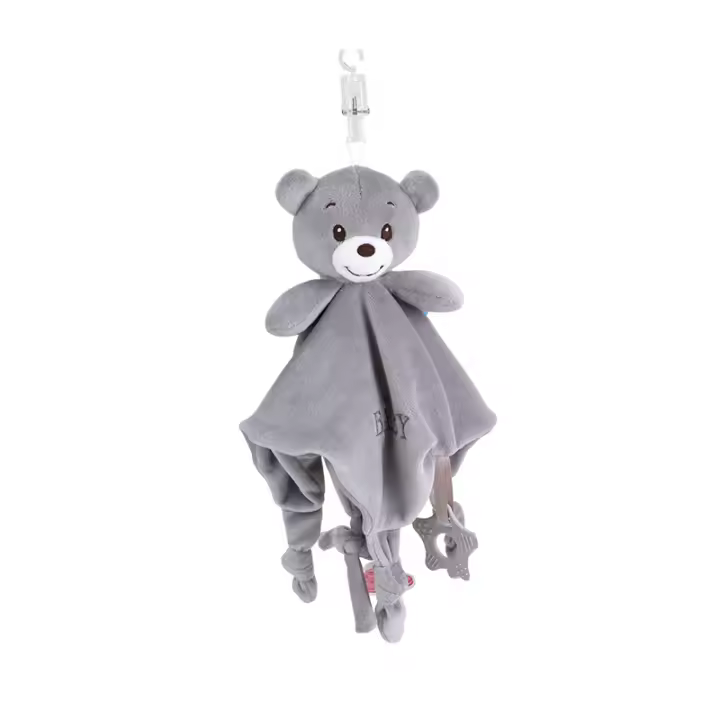 Toalla de confort para niños con dibujos de animales y muñecos de peluche. Toalla de confort para el compañerismo. - 1