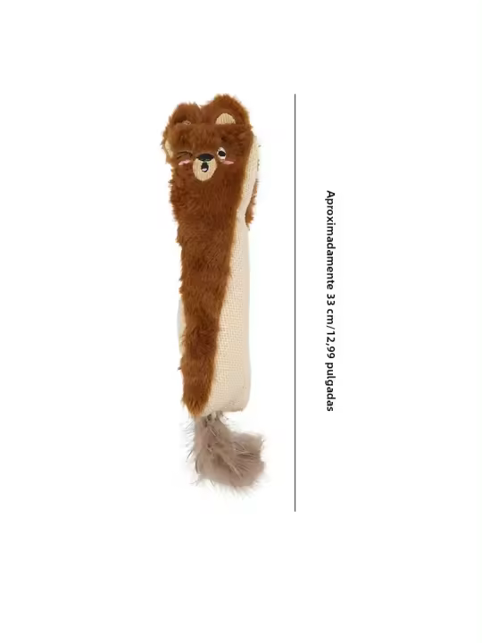 Muñeco De Sisal Suave En Forma De Animal Con Plumas Que Hace Sonidos Y Resiste Mordidas Juguete Interactivo Para Mascotas - 1