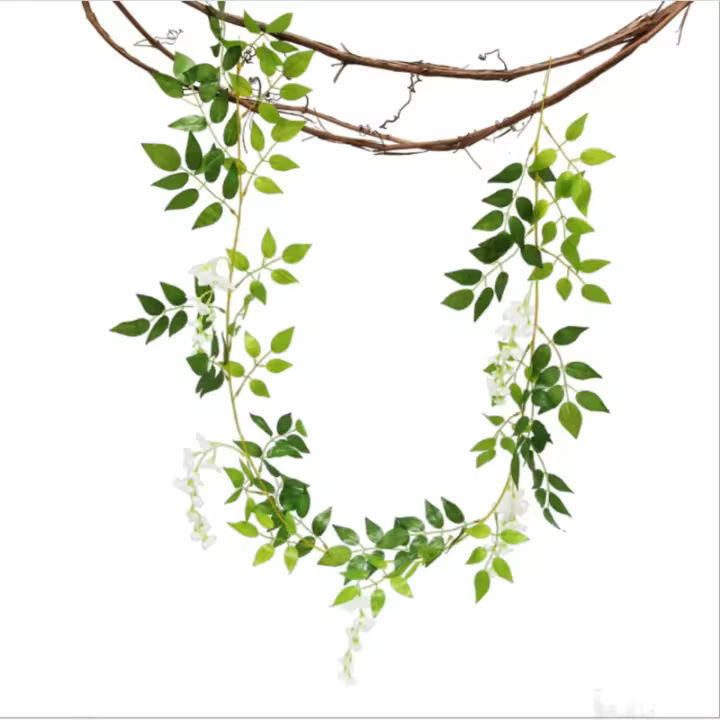 Vine De Hojas De Hydrangea Artificial De 2 Metros Para Decoración De Boda Y Hogar Accesorios Para Baño Plantas Decorativas Silken - 1