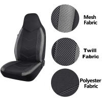 Cubiertas De Asiento De Coche De Espalda Alta En Malla De Aire Diseño Deportivo Compatible Con Airbag Universal Para Coche SUV Camión Van Cubierta De Almohadilla - details 4