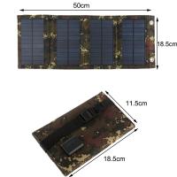 Panel Solar Plegable De 20W Con Bolsa Cargador De Célula Solar 5V USB Para Teléfono Móvil Camping Montañismo Ciclismo - details 2