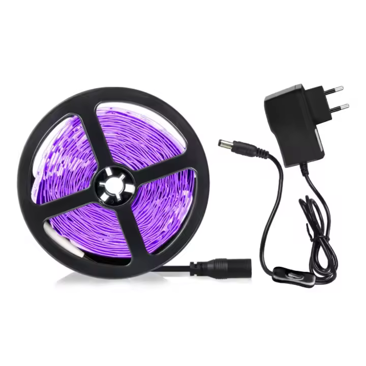 Tira De Luces LED UV 5M DIY Multifunción Para Decoración De Fiesta Barra Halloween Baño Dormitorio Lámparas De Desinfección Y Esterilización - 1