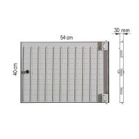 Puerta contador panelable rellenable 40x54cm | Tapa metálica para registros de agua y luz de fachadas | Suministros Castro - details 0