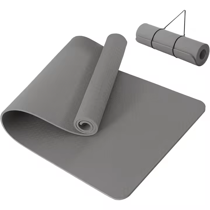 Esterilla de yoga para ejercicio, fitness, extra Gruesa, antideslizante, para deportes, Pilates, Gimnasio, Resistencia with Correa de Transporte - 1