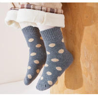 5 Pares De Calcetines Para Niñas Con Puntos Y Oso Terciopelo Cálidos Y Suaves Para Niños Y Niñas De 3 a 12 Años Calcetines De Tele Para Invierno - details 10