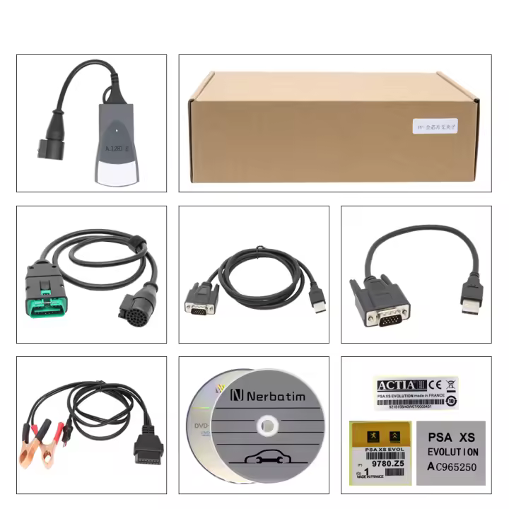 Herramienta de diagnóstico profesional, Chips completos Lexia3 PP2000 OBD2 Diagbox V9.91 Firmware 921815C para Citroen y Peugeot Lexia 3 V48/V25 - 1
