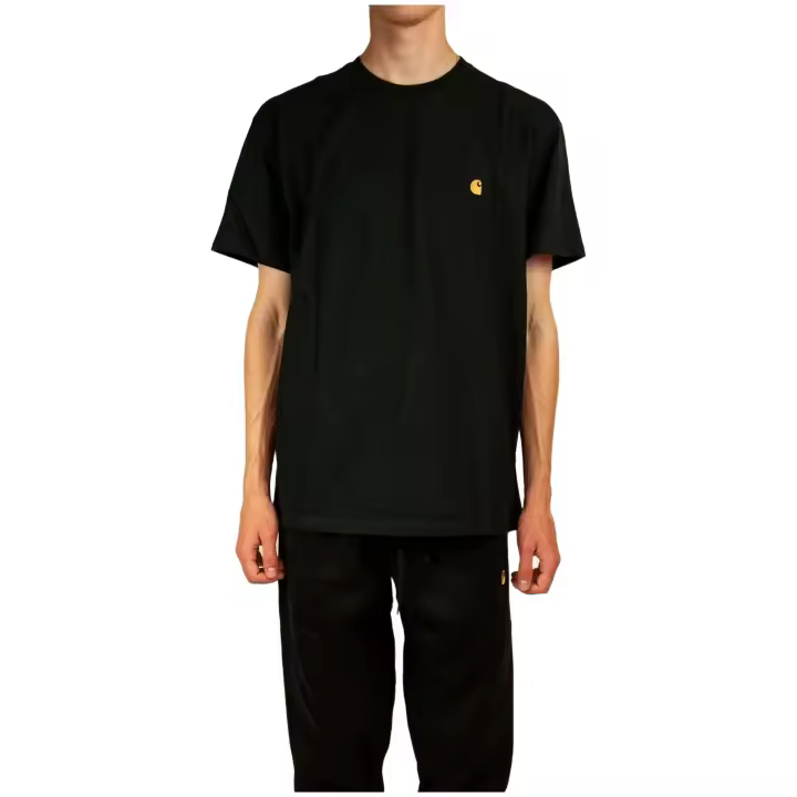 Camiseta de Manga Corta Carhartt WIP Chase para hombre en color negro - 1