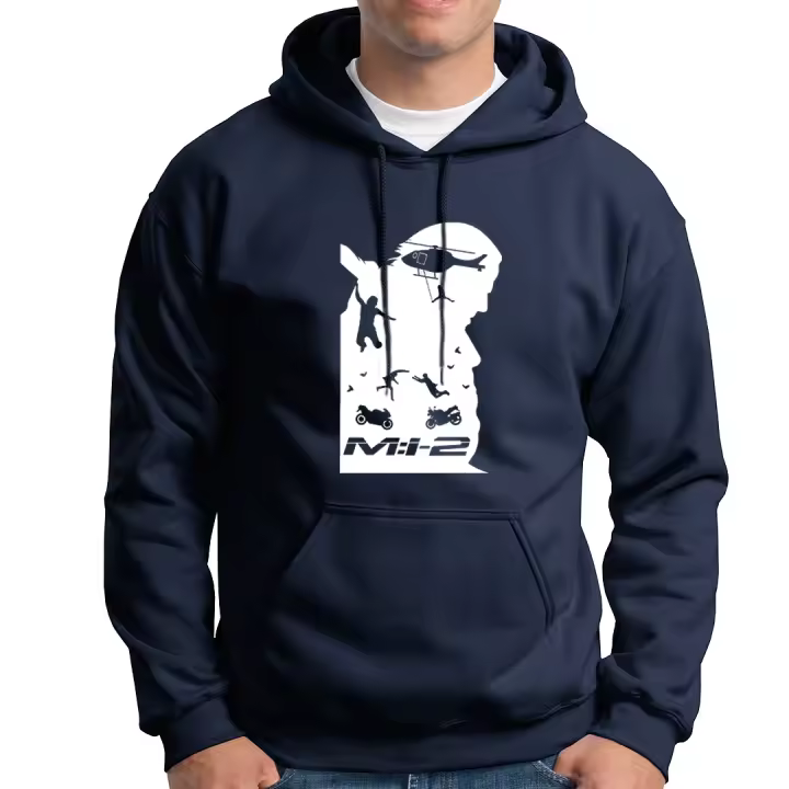 Sudadera con capucha Mision Imposible. Ethan Hunt. Luther. Benji. Ilsa. Protocolo fantasma. Nacion secreta. Fallout. Sentencia mortal. Varios colores. Todas las tallas. - 1