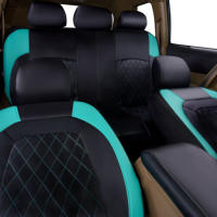 Funda de asiento de Coche de Ocho plazas con borde de Diamantes de una sola Línea, Cuero syntético, Cuero artificial - details 12
