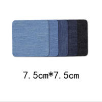 Juego De 5 Colores De Parches Adhesivos De Denim En Forma Oval Y Rectangular Para Manualidades Y Costura Accesorios Para Ropa - details 2