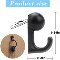 50Pc Tachuelas De Mano Con Cabeza De Plástico Gancho Para Tablero De Madera De Cerezo Tachuelas Decorativas Para Tablones De Anuncios Seguridad Metal Y Plástico - details 4