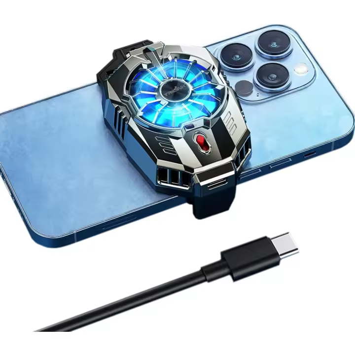 ER Enfriador de teléfono para juegos, ventilador de enfriamiento universal de teléfono, estuches de teléfono para teléfonos intelentes, Enfriador de teléfono para transmisión en vivo - 1