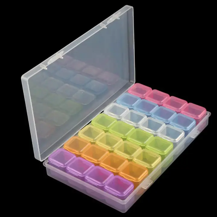 Caja De Almacenamiento Para Herramientas De Pintura Diamante 5D Accesorios De Bordado De Diamantes Caja De Perforación Mosaico Contenedor Estuche - 1