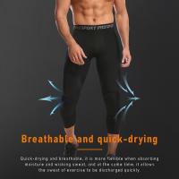 Pantalones Deportivos Con Protección 3/4 Tallas Para Hombres Leggings De Compresión Con Protetor De Rodilla Para Baloncesto Y Correr - details 4